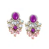 Sohi Party Stone Drop Earrings In Multi