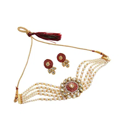 Sohi Party Stone Jewellery Set In Gold
