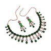Sohi Party Stone Jewellery Set In Green