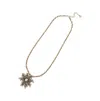 Sohi Party Stone Pendant Necklace In Orange