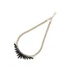 Sohi Party Stone Statement Necklace In Black
