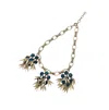 Sohi Party Stone Statement Necklace In Blue