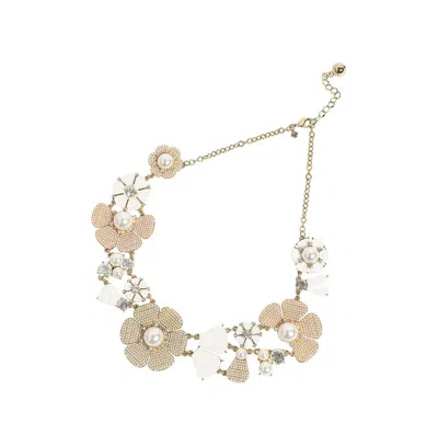 Sohi Party Stone Statement Necklace In Brown