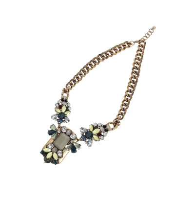 Sohi Party Stone Statement Necklace In Gold