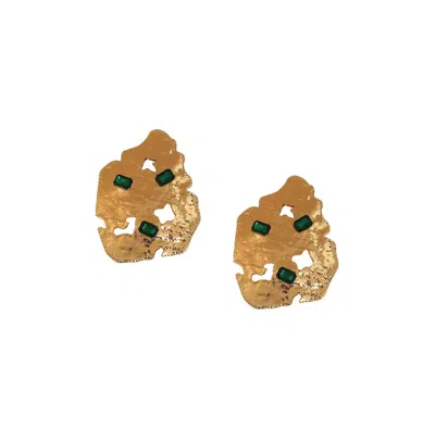 Sohi Party Stud Earrings In Gold