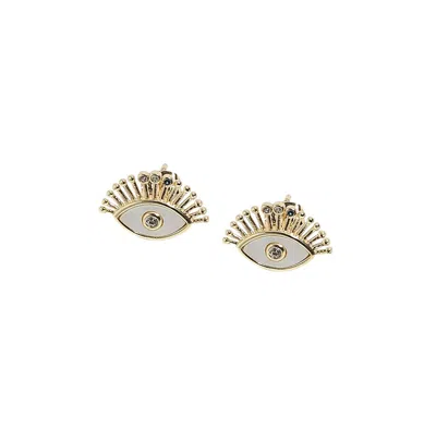 Sohi Party Stud Earrings In White