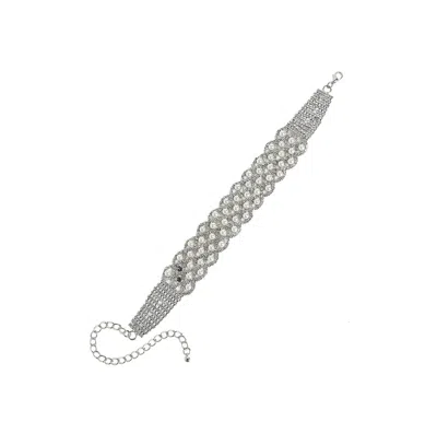 Sohi Pearl Crystal Choker Necklace