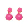 Sohi Pebbly Drop Earrings In Pink