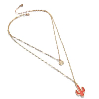 Sohi Red Gold-plated Necklace