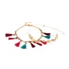 Sohi Set Of 2 Silver-plated Designer Anklet In Multi