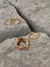 Sohi Set Of 4 Gold-plated Finger Rings In Silver