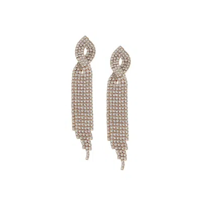 Sohi Silver-plated Artificial Stone Drop Earrings