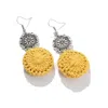 Sohi Silver Plated Designer Drop Earring In Yellow