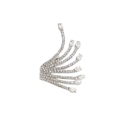 Sohi Silver-plated Rhinestones Stud Earrings