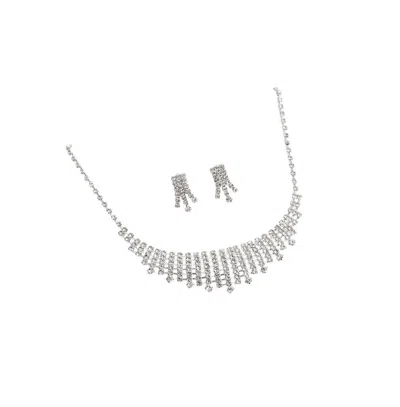 SOHI SILVER-PLATED STONE JEWELLERY SET