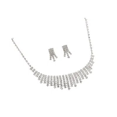 SOHI SILVER-PLATED STONE JEWELLERY SET