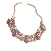 Sohi Silver-plated Stone Necklace In Pink