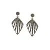 Sohi Stardust Drift Drop Earrings In Silver