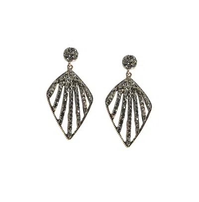 Sohi Stardust Drift Drop Earrings In Silver