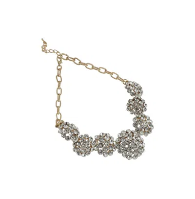 Sohi Stellar Sparkle Statement Necklace In Gold