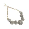 Sohi Stellar Sparkle Statement Necklace In Gold