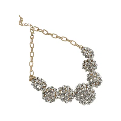 Sohi Stellar Sparkle Statement Necklace In Gold