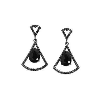 Sohi Stone Bow Drop Earrings