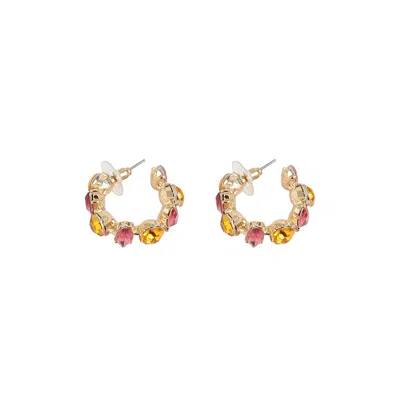 Sohi Stone Hoop Earrings