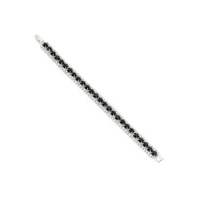 Sohi Stripe Tennis Bracelet In Green