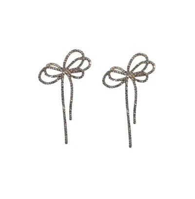 Sohi Swirl Rhombus Drop Earrings In Silver
