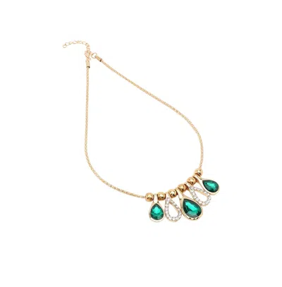 Sohi Teardrop-stone Statement Necklace In Gold