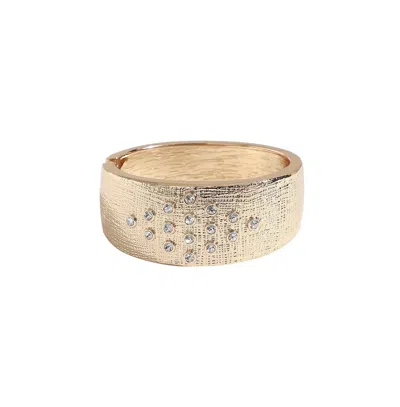 Sohi Textured Crystal Bracelet In Gold