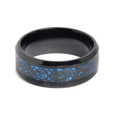Sohi Trendy Band Ring In Black
