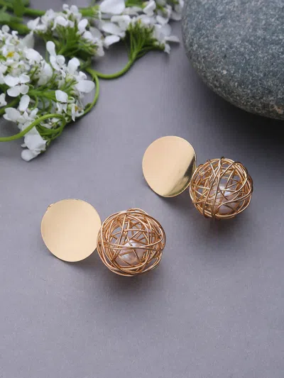Sohi Trendy Designer Earrings In Gold