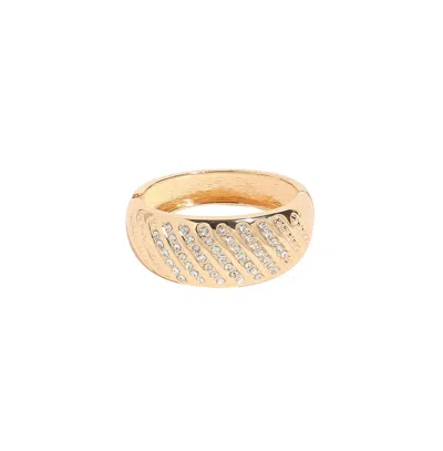 Sohi Twisted Lined Bracelet In Gold