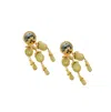 Sohi Victorian Drop Earrings In Gold