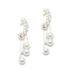 Sohi White Color Gold Plated Party Designer Stone Drop Earring For Women's In White