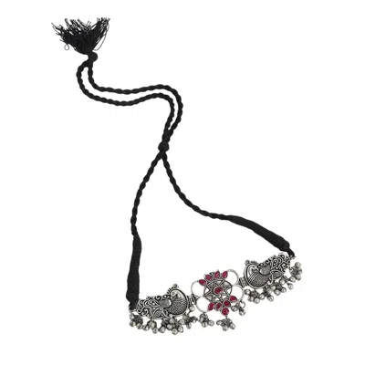 Sohi Women's Antique Silver The Taraash Choker Necklace