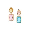 Sohi Women's Azure Blue:blush Pink The Éléanor Drop Earrings