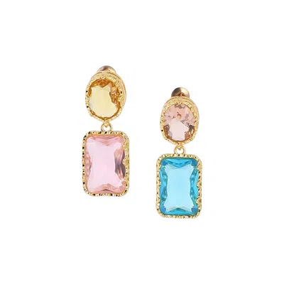 Sohi Women's Azure Blue:blush Pink The Éléanor Drop Earrings