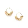 Sohi Women's Bead-cluster Hoop Earrings In Multi