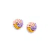 Sohi Women's Beaded Twist Stud Earrings
