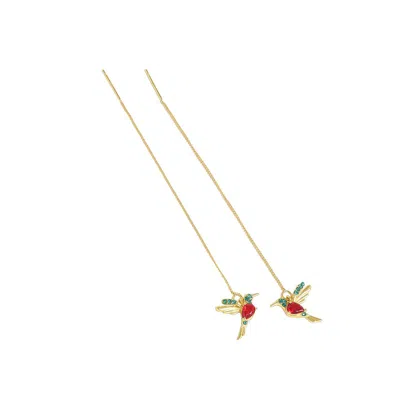 Sohi Women's Bird Drop Earrings In Gold