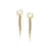 Sohi Women's Black Dangling Drop Earrings