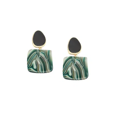 Sohi Women Black Drop Earrings