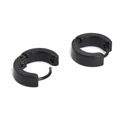 Sohi Women Black Hoop Earrings