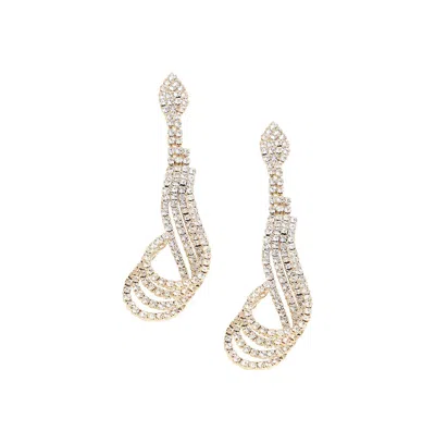 Sohi Women's Bling Drop Earrings In Gold