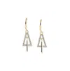 Sohi Women's Bling Drop Earrings In Gold
