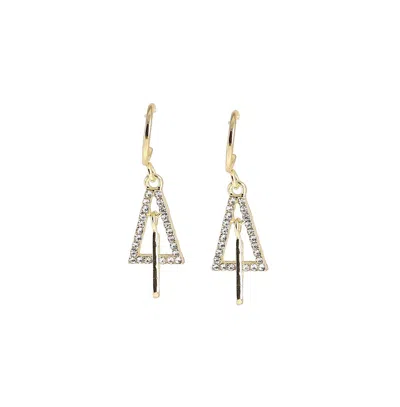 Sohi Women's Bling Drop Earrings In Gold