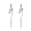 Sohi Women's Bling Drop Earrings In Silver